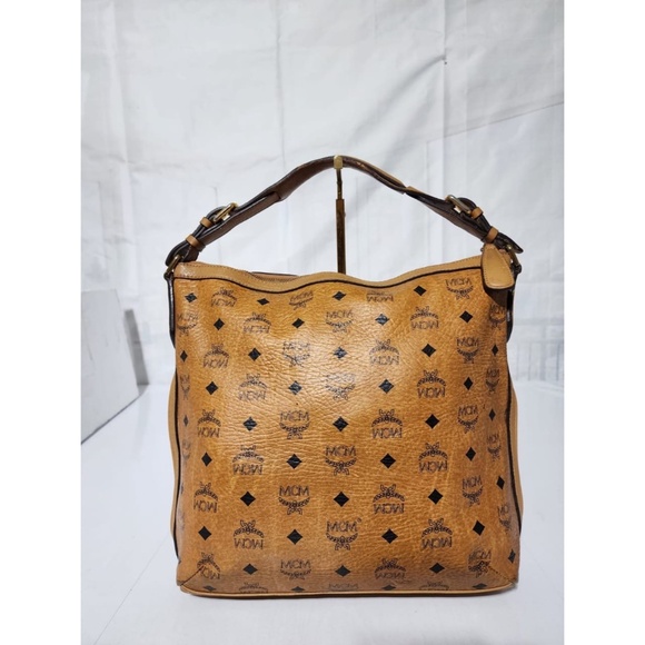 Authentic MCM Visetos Shoulder Bag Cognac - Picture 4 of 14